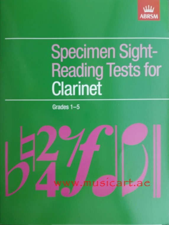 Picture of 'Specimen Sight-Reading Tests for Clarinet. Grades 1-5'