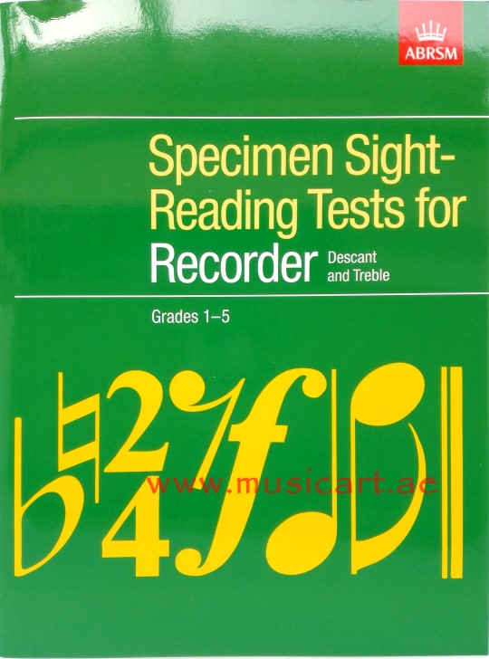Picture of 'Specimen Sight-Reading Tests for Recorder, Grades 1'
