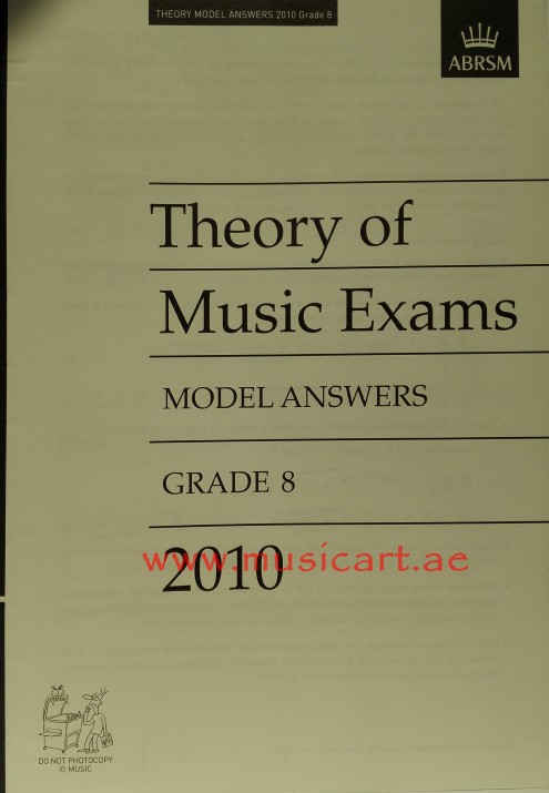 Picture of 'Theory of Music Exams 2010 Model Answers, Grade 8 (Theory of Music Exam Papers & Answers (ABRSM))'