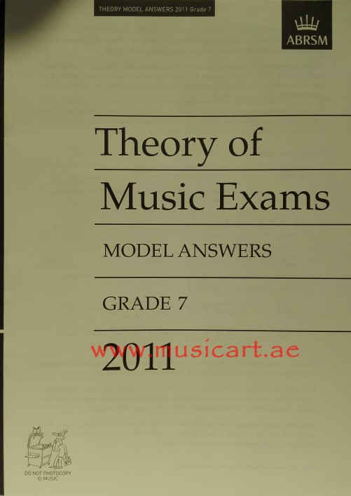 Picture of 'Theory Music Exam Model Answers 2011 Gr7 (Theory of Music Exam Papers & Answers (ABRSM))'