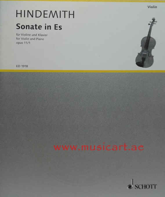 Picture of 'Scott Hindemith Paul - Sonata in Eb Major OP.11/1 - Violin and Piano Partition classique Cordes Violon'