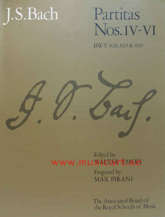 Picture of 'Partitas IV-VI: Bwv 828-830 (Signature Series (ABRSM)) (No. 4-6)'