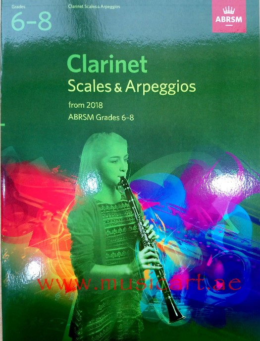 Picture of 'Clarinet Scales & Arpeggios, from 2018 ABRSM Grades 6–8'