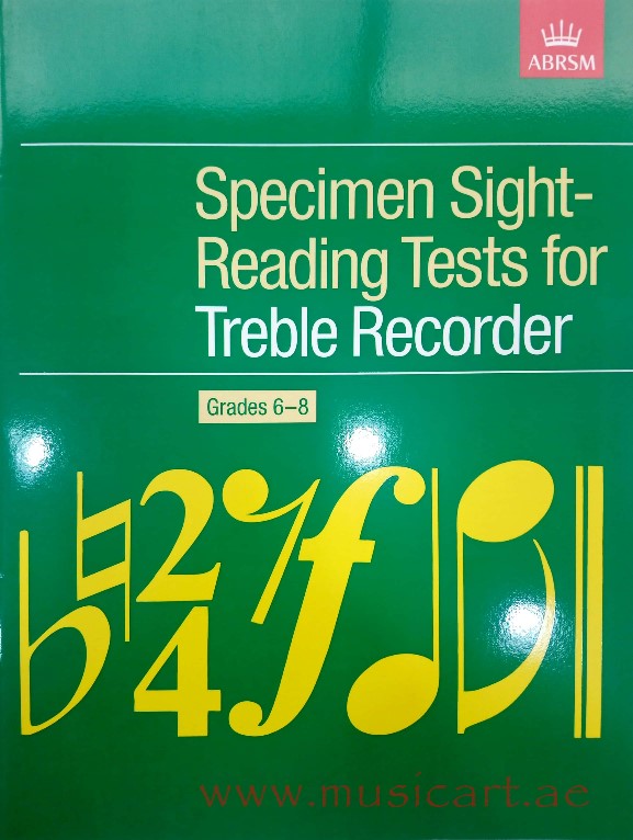 Picture of 'Specimen Sight-Reading Tests for Treble Recorder, Grades 6-8'